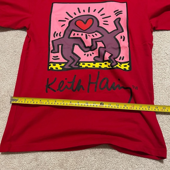 BNWT NEW Peace Collective x Keith Haring red t-shirt medium limited HTF - Picture 10 of 11